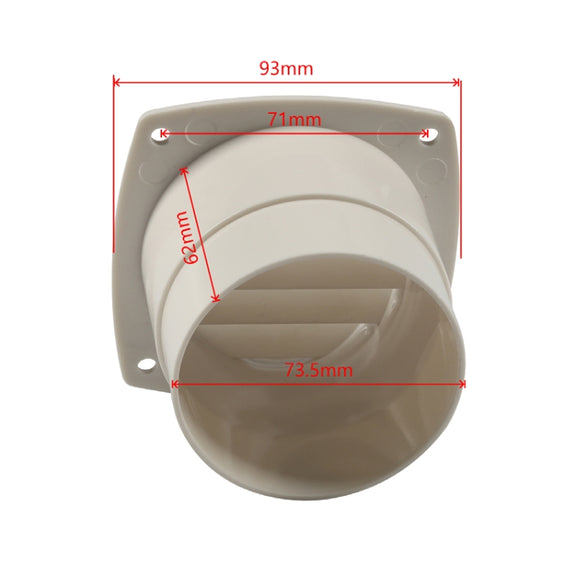 Yacht / RV 93.5mm Louvered Vents with Screws(White)