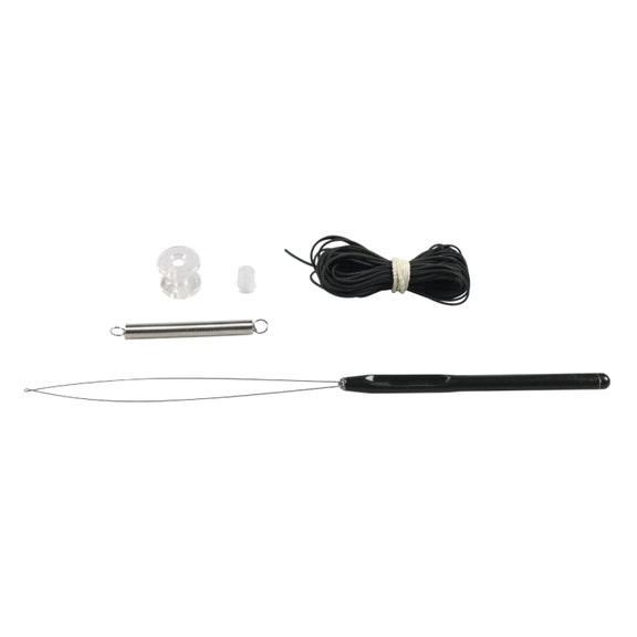 27pcs / Set RV / Yacht Pleated Shade Accessories Pull Cord Double Wheel Plug Spring(Black)