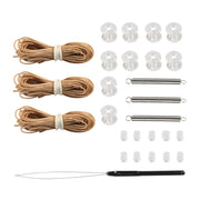 27pcs / Set RV / Yacht Pleated Shade Accessories Pull Cord Double Wheel Plug Spring(Brown)