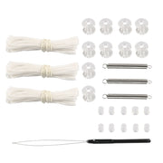 27pcs / Set RV / Yacht Pleated Shade Accessories Pull Cord Double Wheel Plug Spring(White)