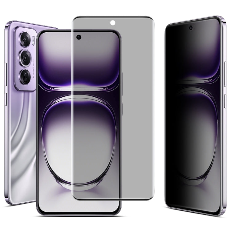 For OPPO Reno12 Pro Global imak No Edge Version 3D Curved Privacy Full Screen Tempered Glass Film
