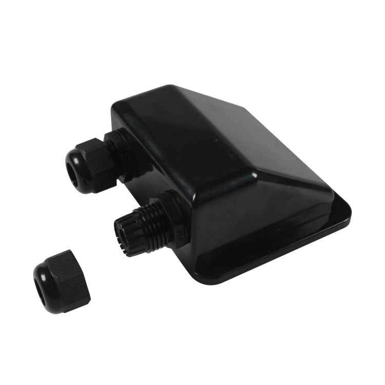 RV Sealed Water-resistant Solar Double Cable Entry Gland Box(Black)