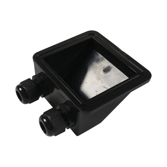 RV Sealed Water-resistant Solar Double Cable Entry Gland Box(Black)
