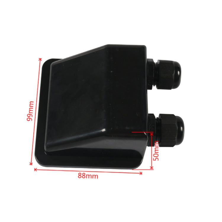 RV Sealed Water-resistant Solar Double Cable Entry Gland Box(Black)