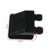 RV Sealed Water-resistant Solar Double Cable Entry Gland Box(Black)