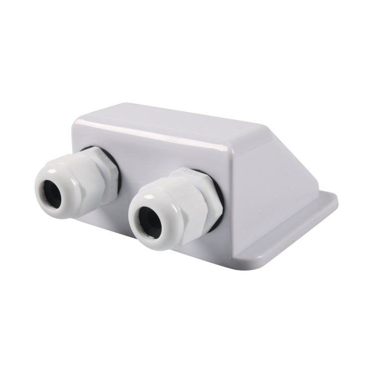 RV Sealed Water-resistant Solar Double Cable Entry Gland Box(White)