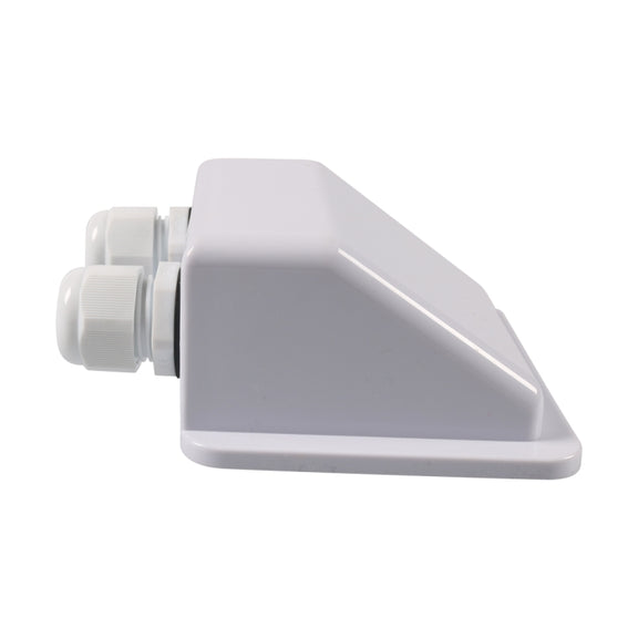 RV Sealed Water-resistant Solar Double Cable Entry Gland Box(White)