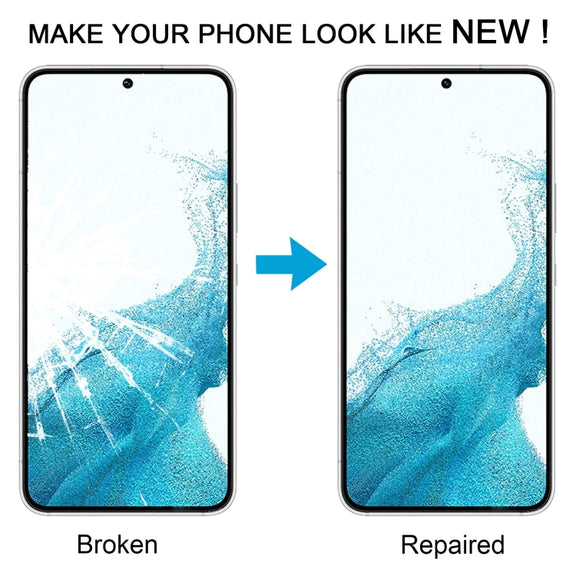 For Samsung Galaxy S22 SM-S901B 10pcs Front Screen Outer Glass Lens with OCA Optically Clear Adhesive
