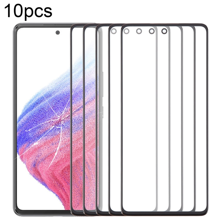 For Samsung Galaxy A53 5G SM-A536B 10pcs Front Screen Outer Glass Lens with OCA Optically Clear Adhesive