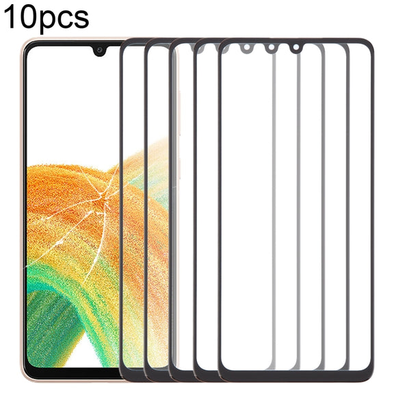 For Samsung Galaxy A33 5G SM-A336B 10pcs Front Screen Outer Glass Lens with OCA Optically Clear Adhesive