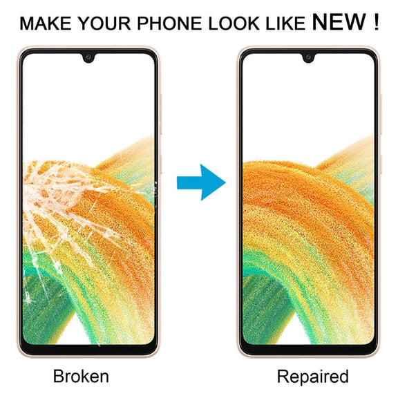 For Samsung Galaxy A33 5G SM-A336B 10pcs Front Screen Outer Glass Lens with OCA Optically Clear Adhesive