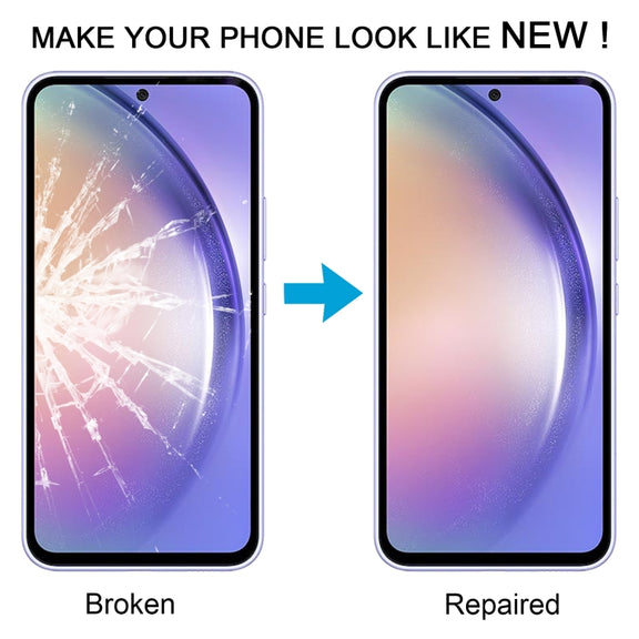 For Samsung Galaxy A54 SM-A546B 10pcs Front Screen Outer Glass Lens with OCA Optically Clear Adhesive