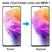 For Samsung Galaxy A73 SM-A736B 10pcs Front Screen Outer Glass Lens with OCA Optically Clear Adhesive
