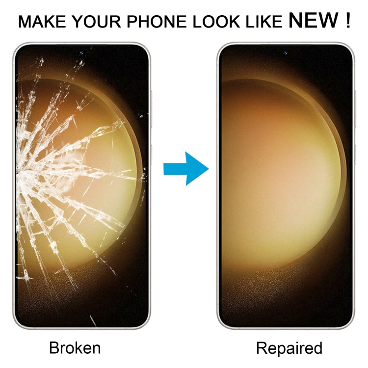 For Samsung Galaxy S23+ SM-S916B 10pcs Front Screen Outer Glass Lens with OCA Optically Clear Adhesive