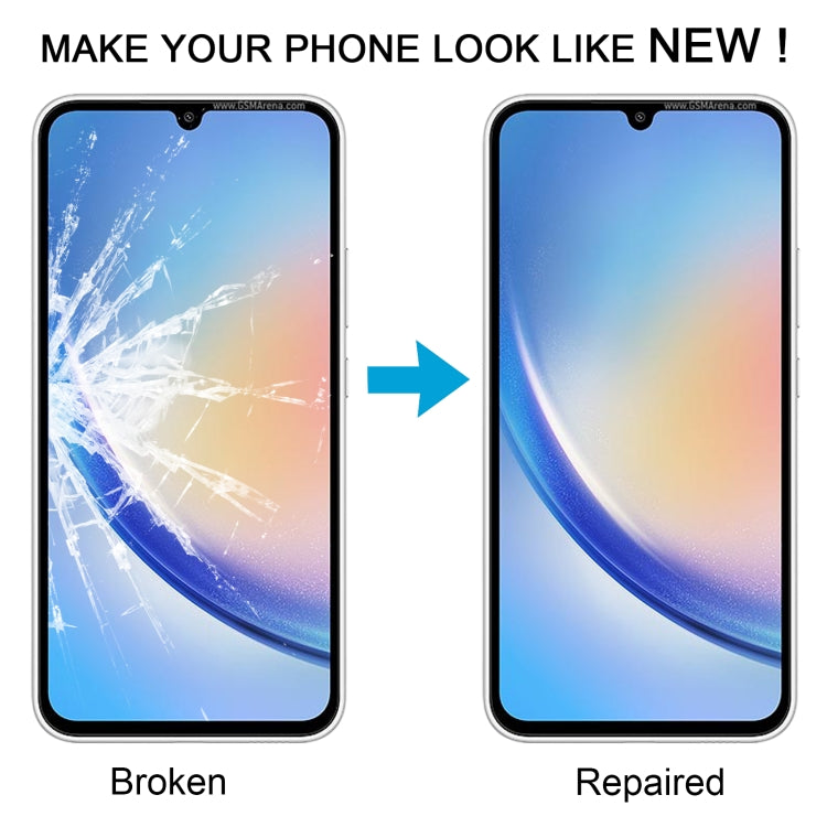 For Samsung Galaxy A34 5G SM-A346B 10pcs Front Screen Outer Glass Lens with OCA Optically Clear Adhesive