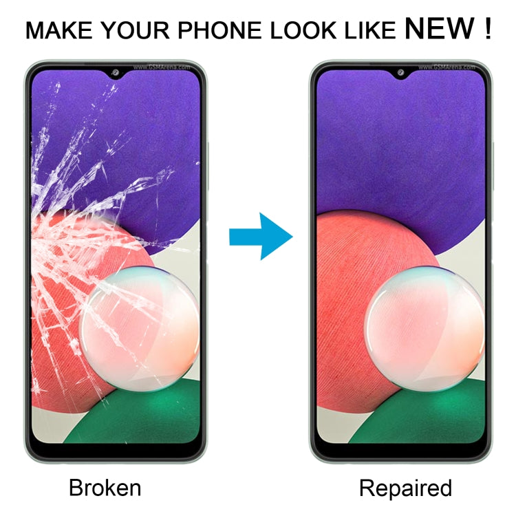 For Samsung Galaxy A22 5G SM-A226B 10pcs Front Screen Outer Glass Lens with OCA Optically Clear Adhesive
