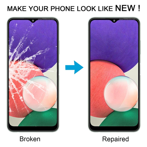 For Samsung Galaxy A22 5G SM-A226B 10pcs Front Screen Outer Glass Lens with OCA Optically Clear Adhesive