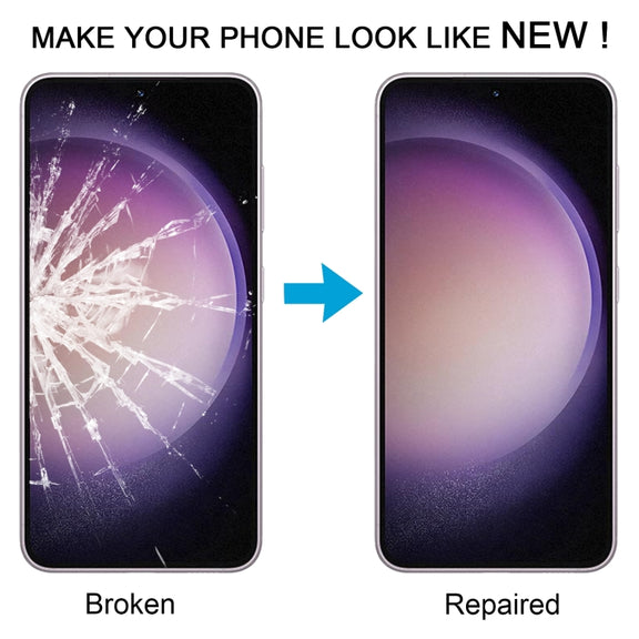 For Samsung Galaxy S23 SM-S911B 10pcs Front Screen Outer Glass Lens with OCA Optically Clear Adhesive