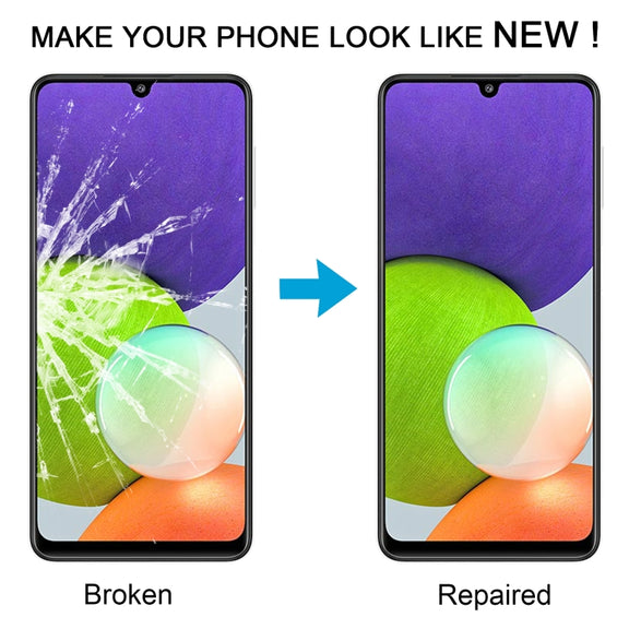 For Samsung Galaxy A22 4G SM-A225F 10pcs Front Screen Outer Glass Lens with OCA Optically Clear Adhesive
