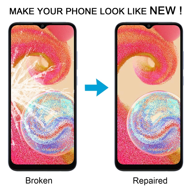 For Samsung Galaxy A04e SM-A042F 10pcs Front Screen Outer Glass Lens with OCA Optically Clear Adhesive