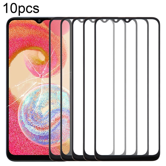 For Samsung Galaxy A04e SM-A042F 10pcs Front Screen Outer Glass Lens with OCA Optically Clear Adhesive