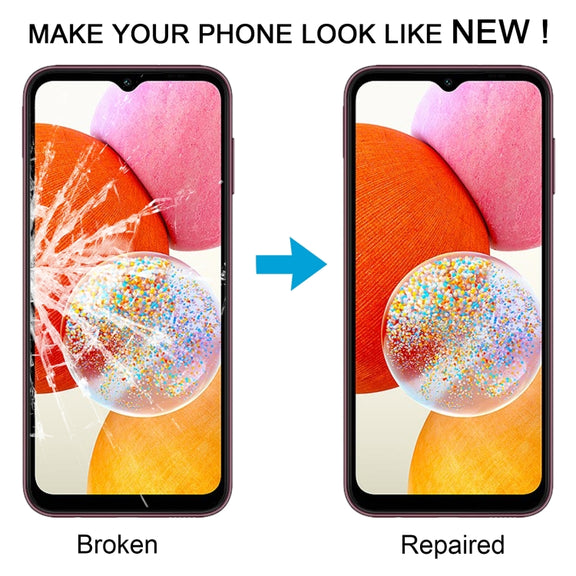 For Samsung Galaxy A14 4G SM-A14F 10pcs Front Screen Outer Glass Lens with OCA Optically Clear Adhesive