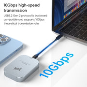 YCE-V195B USB-C / Type-C Female to M.2 NVMe SSD Magnetic Hard Drive Enclosure(Grey)