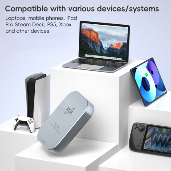 YCE-V195B USB-C / Type-C Female to M.2 NVMe SSD Magnetic Hard Drive Enclosure(Grey)