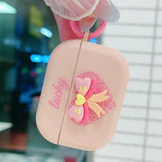 For AirPods Pro 3D Love Bowknot Bluetooth Earphone Protective Case(Pink)