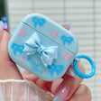 For AirPods 3 3D Dot Bowknot Bluetooth Earphone Protective Case(Blue) - For AirPods 3 by PMC Jewellery | Online Shopping South Africa | PMC Jewellery | Buy Now Pay Later Mobicred