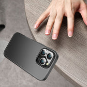 For iPhone 16 Pro Armor Clear TPU Hard PC Phone Case(Grey)