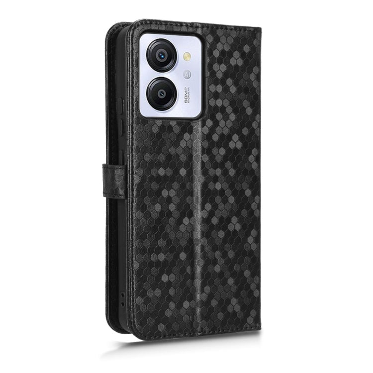For Blackview Oscal Modern 8 / Color 8 Honeycomb Dot Texture Leather Phone Case(Black)