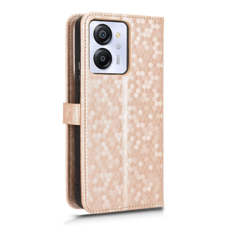 For Blackview Oscal Modern 8 / Color 8 Honeycomb Dot Texture Leather Phone Case(Gold)