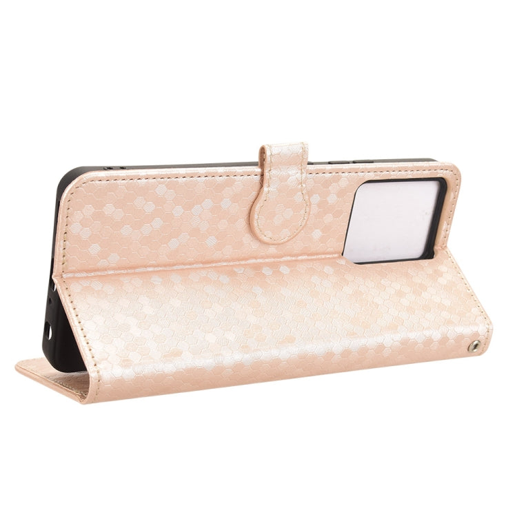 For Blackview Oscal Modern 8 / Color 8 Honeycomb Dot Texture Leather Phone Case(Gold)