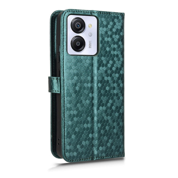 For Blackview Oscal Modern 8 / Color 8 Honeycomb Dot Texture Leather Phone Case(Green)