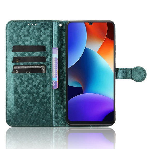 For Blackview Oscal Modern 8 / Color 8 Honeycomb Dot Texture Leather Phone Case(Green)