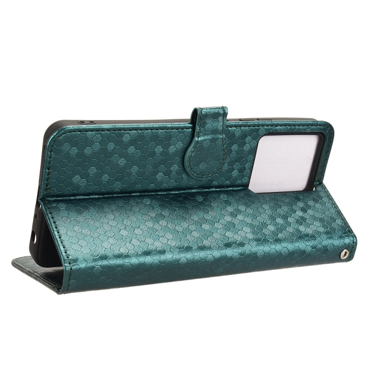 For Blackview Oscal Modern 8 / Color 8 Honeycomb Dot Texture Leather Phone Case(Green)