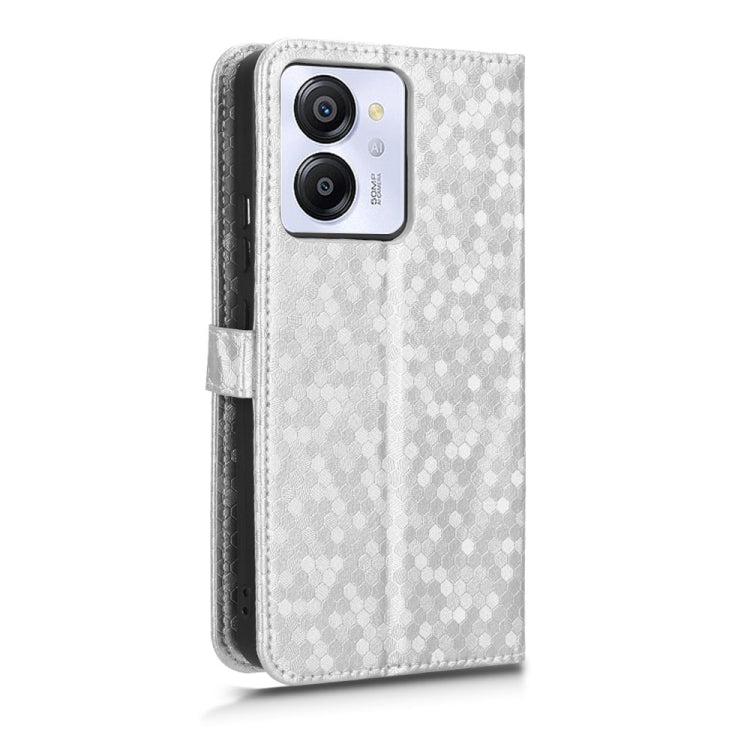 For Blackview Oscal Modern 8 / Color 8 Honeycomb Dot Texture Leather Phone Case(Silver)