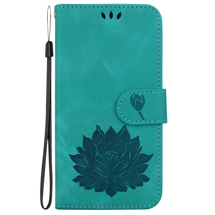 For Google Pixel 9 Pro Lotus Embossed Leather Phone Case(Green)