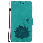 For Google Pixel 9 Lotus Embossed Leather Phone Case(Green)