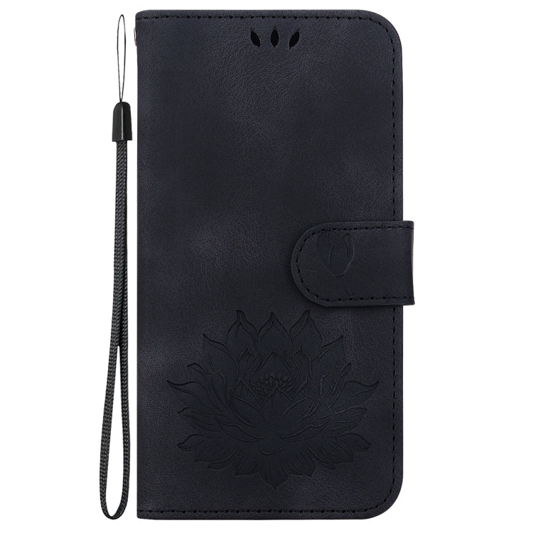 For Google Pixel 9 Lotus Embossed Leather Phone Case(Black)
