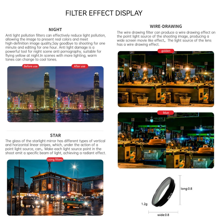 For Insta360 GO 3S JUNESTAR Camera Lens Filter, Filter:MCUV