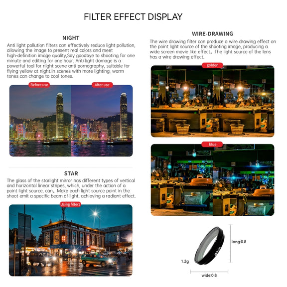 For Insta360 GO 3S JUNESTAR Camera Lens Filter, Filter:2 in 1 UV
