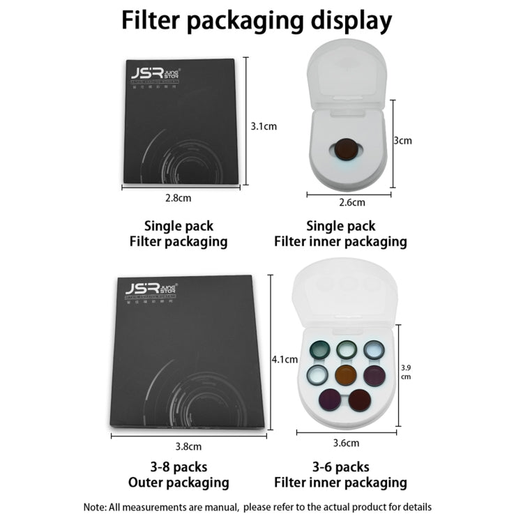 For Insta360 GO 3S JUNESTAR Camera Lens Filter, Filter:6 in 1 STAR CPL ND