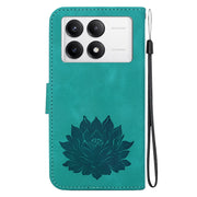 For Redmi K70 / K70 Pro Lotus Embossed Leather Phone Case(Green)