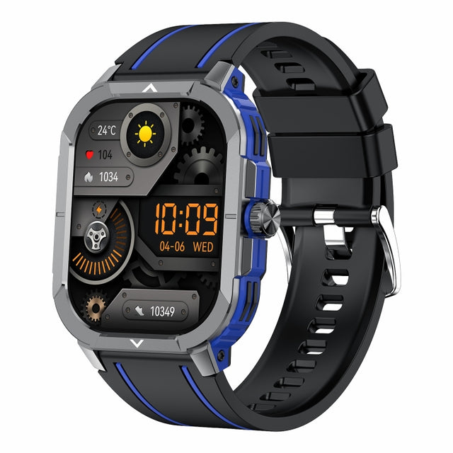 LEMFO HK56 2.06 inch BT5.3 IP68 Sport Smart Watch, Support Bluetooth Call / Message Notification / Heart Rate / Blood Pressure Health Monitor(Blue)