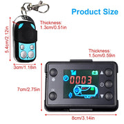 Car 12V / 24V Parking Heater LCD Monitor Switch with Remote Controller(Black)