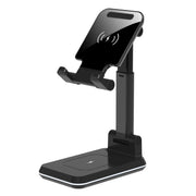 T6 2 in 1 Portable Folding Stand Wireless Charging, Style:Double Charge(Black)