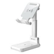 T6 2 in 1 Portable Folding Stand Wireless Charging, Style:Double Charge(White)