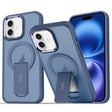 For iPhone 16 Acrylic Hybrid TPU MagSafe Holder Phone Case(Dark Blue) - iPhone 16 Cases by PMC TechLife | Online Shopping South Africa | PMC TechLife | Buy Now Pay Later Mobicred